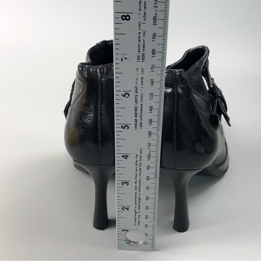 Gianni Bini Black Pointed Toe Ankle Booties Size 6M - Picture 12 of 13